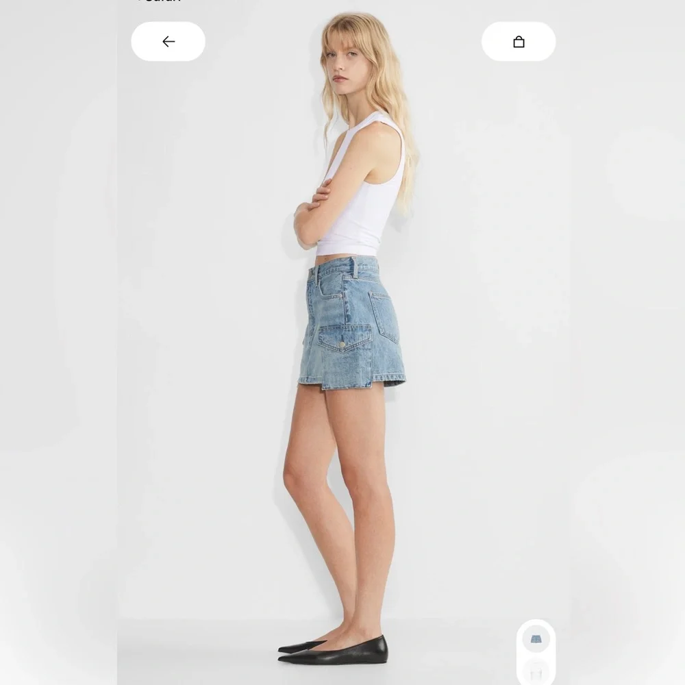 Like New Denim‎ Forum 90’s Mid-Rise Cargo Mini Skirt - Picture 3 of 7